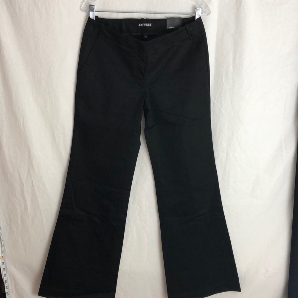 Express dress black pant Sz6 flat not pleated A2